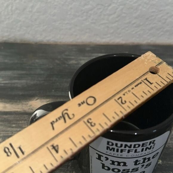 Dunder Mifflin "Im The Bosss Go-To Man" Black Coffee Mug - Picture 5 of 5
